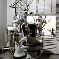 Dental operatory of the 1950s at 730 Fifth Avenue