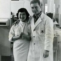 Dr. Jerome Schweitzer in dental clinic during Korean War service, 1952