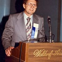 Dr. Robert Schweitzer as Secretary of the GNYAP. Waldorf Astoria Hotel, 1972
