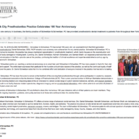 New York City Prosthodontics Practice Celebrates 100 Year Anniversary